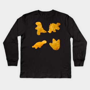 Dinosaur Chicken Nuggets Kids Long Sleeve T-Shirt